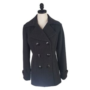 London Fog Womans Wool Pea Coat Size Sm